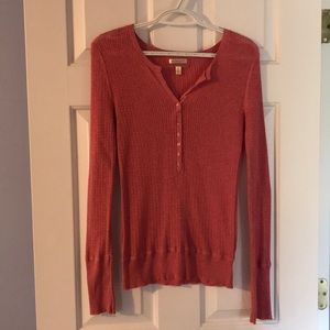 Pink cotton sweater, size large (fitted)